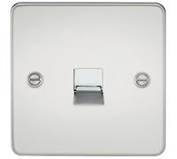 KnightsBridge Flat Plate Telephone master socket - polished chrome