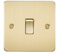 Knightsbridge FP8341BB Flat Plate 20A 1G DP Switch - Brushed Brass