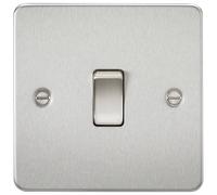 Knightsbridge FP8341BC Flat Plate 20A 1G DP Switch - Brushed Chrome