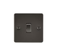 Knightsbridge FP8341GM Flat Plate 20A 1G DP Switch - Gunmetal