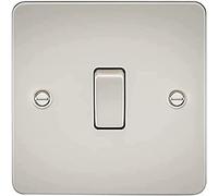Knightsbridge FP8341PL FPAV8341PL Flat Plate 20A 1G Dp Switch-Pearl