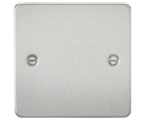 Knightsbridge FP8350BC Flat Plate 1G Blanking Plate - Brushed Chrome