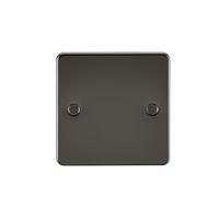Knightsbridge FP8350GM Flat Plate 1G Blanking Plate - Gunmetal