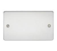 KnightsBridge Flat Plate 2G blanking plate - polished chrome