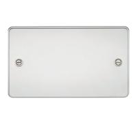 KnightsBridge Flat Plate 2G blanking plate - polished chrome
