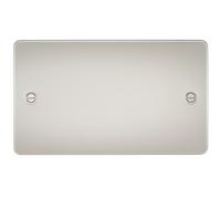 KnightsBridge Flat Plate 2G blanking plate - pearl