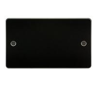Knightsbridge FPAV8360GM 2-Gang Flat Blanking Plate - Gunmetal