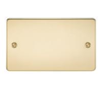 Knightsbridge FPAV8360PB Flat 2G Blanking Plate-Polished Brass