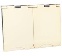 Knightsbridge FPAV9UPBW 13 A 2-Gang Unswitched Floor Socket - Polished Brass