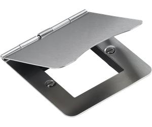 Knightsbridge FPF2GBC Flat Plate 2G Modular Floor Plate - Brushed Chrome