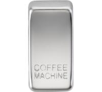Knightsbridge GDCOFFPC Switch Cover "COFFEE MACHINE" - Polished Chrome