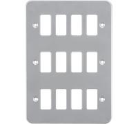 Knightsbridge GDFP0012M Metal Clad 12G Grid Faceplate