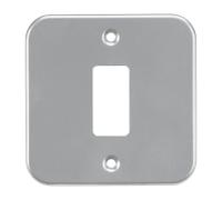 Knightsbridge GDFP001M Metal Clad 1G Grid Faceplate