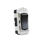 Knightsbridge GDM004MB 20AX 2-Way Grid Module (Centre Off) - matt Black,20A 2 Way Centre off