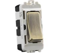 Knightsbridge GDM006AB 20AX 2 Way Retractive SP Module "PRESS" - Antique Brass