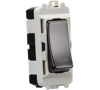 Knightsbridge GDM006BN 20AX 2 Way Retractive SP Module "PRESS" - Black Nickel