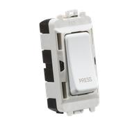Knightsbridge GDM006MW 20AX 2 Way Retractive SP Module "PRESS" - Matt White