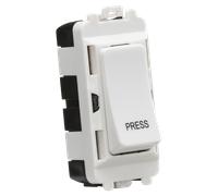 Knightsbridge GDM006U 20AX 2 Way Retractive SP Module "PRESS" - White