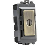 Knightsbridge GDM009AB 20AX 2 Way SP Key Module - Antique Brass