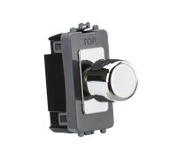 Knightsbridge GDM015PC 1G 2-Way 10-200W LED 10-100W Trailing Edge Dimmer Module - Polished Chrome