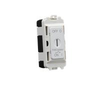 Knightsbridge GDM021MW 10A Fan Isolator Key Switch Module - Matt White