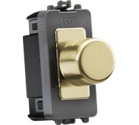 Knightsbridge GDM022BB 6A 1G 2-Way Dummy Dimmer Module - Brushed Brass