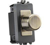 Knightsbridge GDM150IAB 1G 2-Way 10-150W(5-100W LED) Intelligent Dimmer - Antique Brass