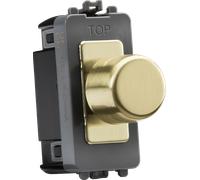 Knightsbridge GDM150IBB 1G 2-Way 10-150W(5-100W LED) Intelligent Dimmer - Brushed Brass