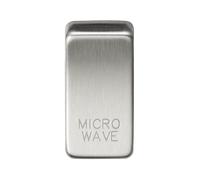 Knightsbridge GDMICROBC Switch Cover "MICROWAVE" - Brushed Chrome