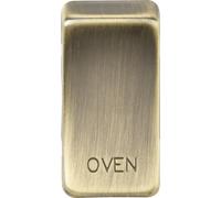 Knightsbridge GDOVENAB Switch Cover "OVEN" - Antique Brass