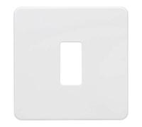 Knightsbridge GDSF001 mW Faceplate, Screwless, 1G Grid, Matt White