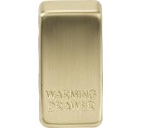 Knightsbridge GDWARMBB Switch Cover "WARMING DRAWER" - Brushed Brass