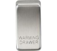 Knightsbridge GDWARMBC Switch Cover "WARMING DRAWER" - Brushed Chrome