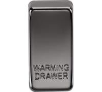 Knightsbridge GDWARMBN Switch Cover "WARMING DRAWER" - Black Nickel