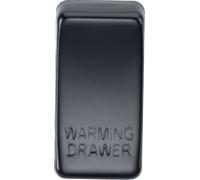 Knightsbridge GDWARMMB Switch Cover "WARMING DRAWER" - Matt Black