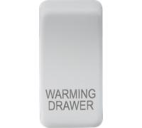 Knightsbridge GDWARMMW Switch Cover "WARMING DRAWER" - Matt White