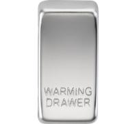 Knightsbridge GDWARMPC Switch Cover "WARMING DRAWER" - Polished Chrome