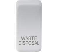 Knightsbridge GDWASTEMW Switch Cover "WASTE DISPOSAL" - Matt White