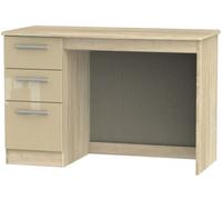 Knightsbridge Gloss Mushroom and Oak Effect 3 Drawer Desk