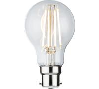 Knightsbridge GLSD8ABCC 230V 8W LED BC B22 Clear GLS Filament Lamp 2700K Dimmable