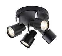 Knightsbridge CSP3MB 230V GU10 Quad Spotlight - Matt Black