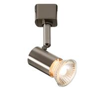 Knightsbridge GU10 Adjustable Track Cylindrical Spotlight in Brushed Chrome