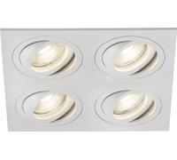 Knightsbridge GU10 Ambar Quad Tilt Square Downlight White