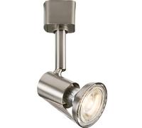 Knightsbridge GU10 Track Lampshade Spotlight in Brushed Chrome