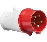 Knightsbridge IN0014 Industrial Connectors IP44 Plug 3P+N+E, 415 V, 415V 16A, Weiß/Rot