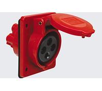 Knightsbridge IN0018 Industrial Connector IP44 Angled Panel Mount Socket 3P+N+E, 415V 32A, 415V 32A