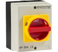 Knightsbridge IN0025 IP65 20A Rotary Isolator 4P AC (230V-415V)