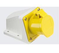 KnightsBridge 110V IP44 16A Angled Surface Mount Socket 2P+E