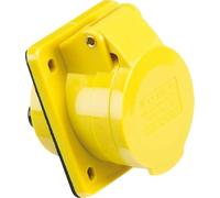 Knightsbridge IN004 Industrial connectors 110V IP44 16A Angled Panel Mount 2P+E