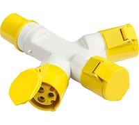 Knightsbridge IN005 110V IP44 16A 3 Way Splitter 2P+E